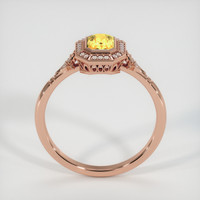 0.94 Ct. Yellow Sapphire Ring, 18K Rose Gold 3
