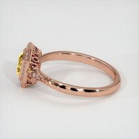 0.94 Ct. Yellow Sapphire Ring, 18K Rose Gold 4