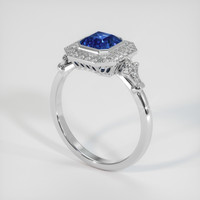 1.57 Ct. Blue Sapphire Ring, 10K White Gold 2