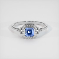 1.34 Ct. Blue Sapphire Ring, 10K White Gold 1
