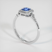1.34 Ct. Blue Sapphire Ring, 10K White Gold 2