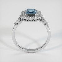 1.21 Ct. Greenish Blue Sapphire Ring, 10K White Gold 3