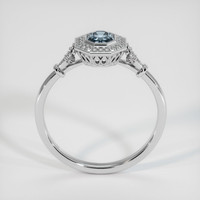 0.68 Ct. Greyish Blue Sapphire Ring, 10K White Gold 3