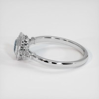 0.68 Ct. Greyish Blue Sapphire Ring, 10K White Gold 4
