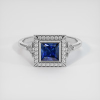1.19 Ct. Sapphire Ring, 14K White Gold 1