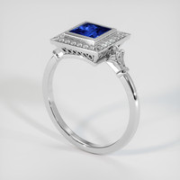 1.19 Ct. Sapphire Ring, 14K White Gold 2