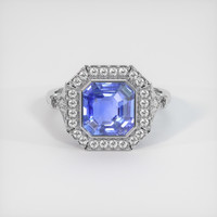 3.52 Ct. Sapphire Ring, 14K White Gold 1