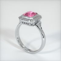 1.52 Ct. Pink Sapphire Ring, 14K White Gold 2