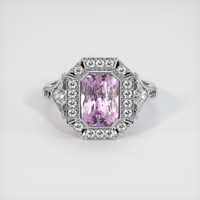 3.57 Ct. Sapphire Ring, 14K White Gold 1