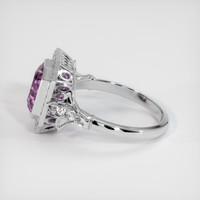 3.57 Ct. Sapphire Ring, 14K White Gold 4