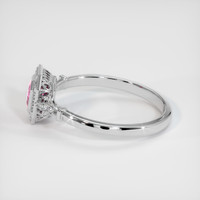 0.82 Ct. Pink Sapphire Ring, 14K White Gold 4