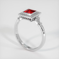 1.00 Ct. Ruby Ring, 14K White Gold 2