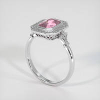 2.15 Ct. Pink Sapphire Ring, 14K White Gold 2