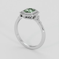 1.65 Ct. Green Sapphire Ring, 14K White Gold 2