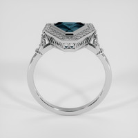 1.10 Ct. Greenish Blue Sapphire Ring, 14K White Gold 3