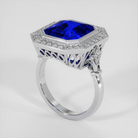 5.62 Ct. Blue Sapphire Ring, 14K White Gold 2