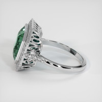 7.53 Ct. Bluish Green Sapphire Ring, 14K White Gold 4