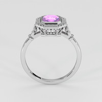 1.18 Ct. Purplish Pink Sapphire Ring, 14K White Gold 3