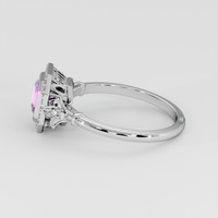 1.18 Ct. Purplish Pink Sapphire Ring, 14K White Gold 4