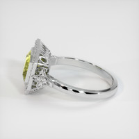 2.00 Ct. Yellowish Green Sapphire Ring, 14K White Gold 4