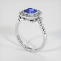 1.37 Ct. Sapphire Ring, 14K White Gold 2