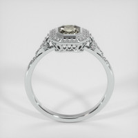 1.01 Ct. Greenish Brown Sapphire Ring, 14K White Gold 3