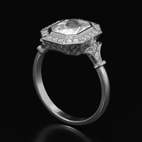 3.51 Ct. Sapphire Ring, 14K White Gold 2