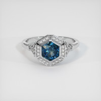 1.13 Ct. Sapphire Ring, 14K White Gold 1