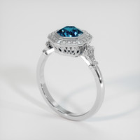 1.13 Ct. Sapphire Ring, 14K White Gold 2