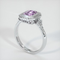 1.05 Ct. Pinkish Purple Sapphire Ring, 14K White Gold 2