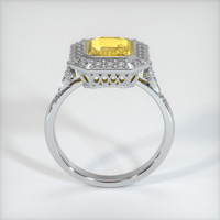 2.54 Ct. Yellow Sapphire Ring, 14K White Gold 3