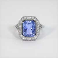 5.01 Ct. Sapphire Ring, 18K White Gold 1