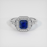 1.57 Ct. Sapphire Ring, 18K White Gold 1