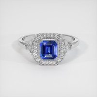 1.29 Ct. Sapphire Ring, 18K White Gold 1