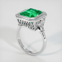 4.73 Ct. Emerald Ring, 18K White Gold 2