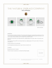 Emerald Ring 2.90 Ct., 18K White Gold Appraisal