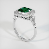 2.42 Ct. Emerald Ring, 18K White Gold 2