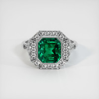 2.79 Ct. Emerald Ring, 18K White Gold 1
