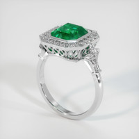 2.79 Ct. Emerald Ring, 18K White Gold 2