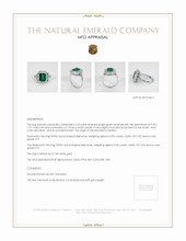 Pave Emerald Ring 2.43 Ct., 18K White Gold Appraisal