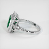 Pave Emerald Ring 2.43 Ct., 18K White Gold Preview