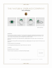 Emerald Ring 1.97 Ct., 18K White Gold Appraisal