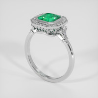 1.44 Ct. Emerald Ring, 18K White Gold 2