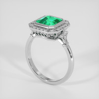 2.07 Ct. Emerald Ring, 18K White Gold 2