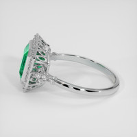 2.10 Ct. Emerald Ring, 18K White Gold 4