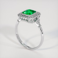 1.46 Ct. Emerald Ring, 18K White Gold 2