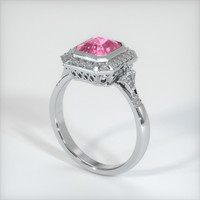 1.52 Ct. Pink Sapphire Ring, 18K White Gold 2