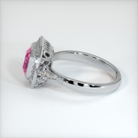 1.52 Ct. Pink Sapphire Ring, 18K White Gold 4