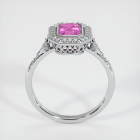 0.86 Ct. Pink Sapphire Ring, 18K White Gold 3