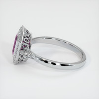 0.86 Ct. Pink Sapphire Ring, 18K White Gold 4